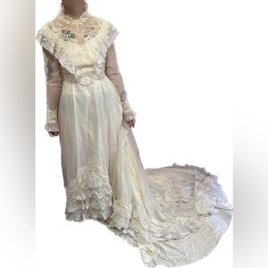 Vintage wedding dress.